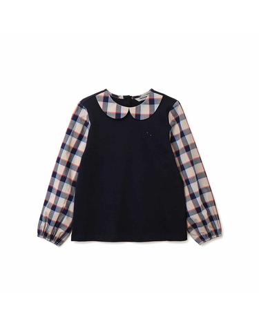 [레노마키즈_LF몰 단독가] 여아체크배색티셔츠 (R2312T162-T)