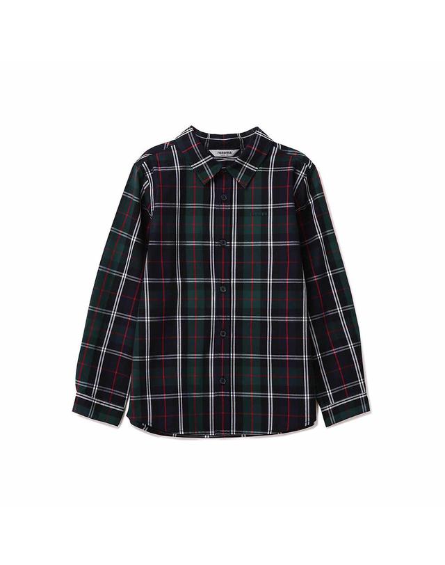 레노마 키즈 레노마키즈 남아 그린 체크 셔츠 (R2312B304-T) 착용컷