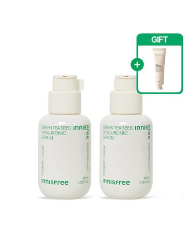 이니스프리 그린티 씨드 히알루론산 수분세럼 80ml 2개 + 붐디아다 아이크림