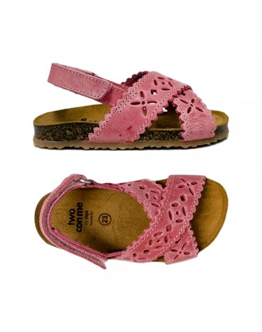 키즈 투콘미 크로스오버 레더 샌들 로즈 BK12 VACCHETTA ROSA
