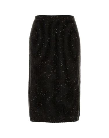 [해외직구][X45]보테가 베네타 793108V5LV0 2113 여성 스커트 치마 롱 미디 미니스커트 Melange dark brown wool blend skirt