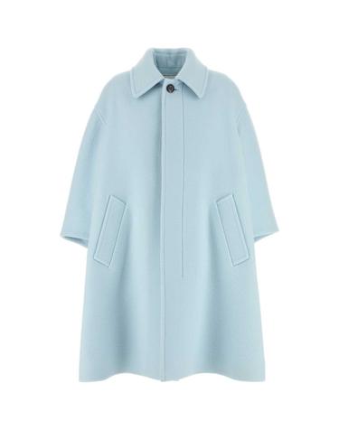 [해외직구][X45]BOTTEGA VENETA 835474V34J0 4068 여성 코트 하프 롱 트렌치 오버코트 코트자켓 Light blue cashmere coat