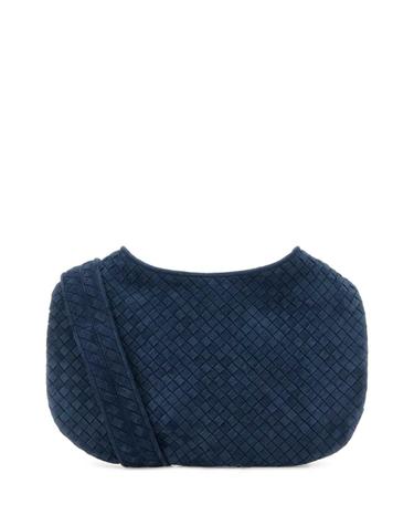 [해외직구][X45]보테가 베네타 826877V5Y30 4035 남성 크로스백 숄더백 메신저백 Navy blue suede crossbody bag