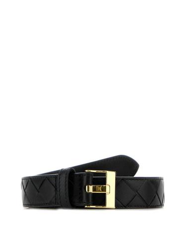 [해외직구][X45]보테가 베네타 799048V4R43 1019 여성 벨트 허리띠 Black leather Watch belt