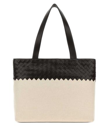 [해외직구][X45]보테가 베네타 874790V3BOC 9814 남성 토트백 쇼퍼백 크로스백 Two tone leather and canvas Intrecciato shopping bag
