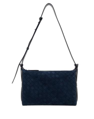 [해외직구][X45]보테가 베네타 836016V1QE5 4035 남성 크로스백 숄더백 메신저백 Navy blue suede Tribeca Handle crossbody bag