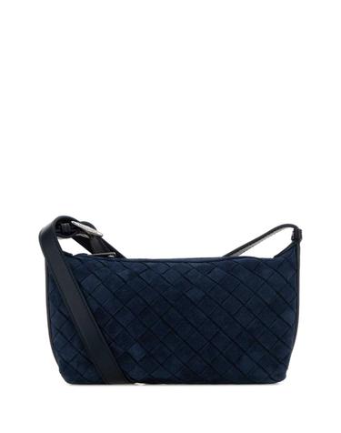 [해외직구][X45]보테가 베네타 844018V1QE5 4035 남성 크로스백 숄더백 메신저백 Navy blue suede Traveler crossbody bag