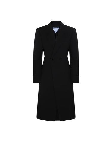 [해외직구][B47]보테가 베네타 753426VKPH01000 여성 코트 아우터 BLACK COTTON BLEND COAT