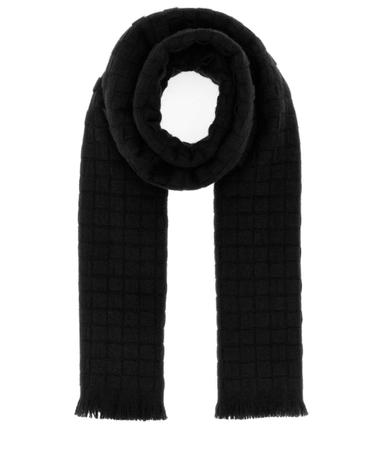 [해외직구][X45]보테가 베네타 A0056TV77L0 1010 남성 스카프 목도리 폴라드 머플러 Black cashmere scarf