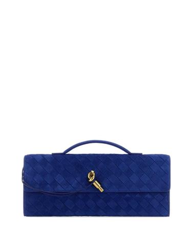 [해외직구][X45]BOTTEGA VENETA 741511V60F1 4300 가방 클러치백 파우치백 Blue suede Andiamo handbag