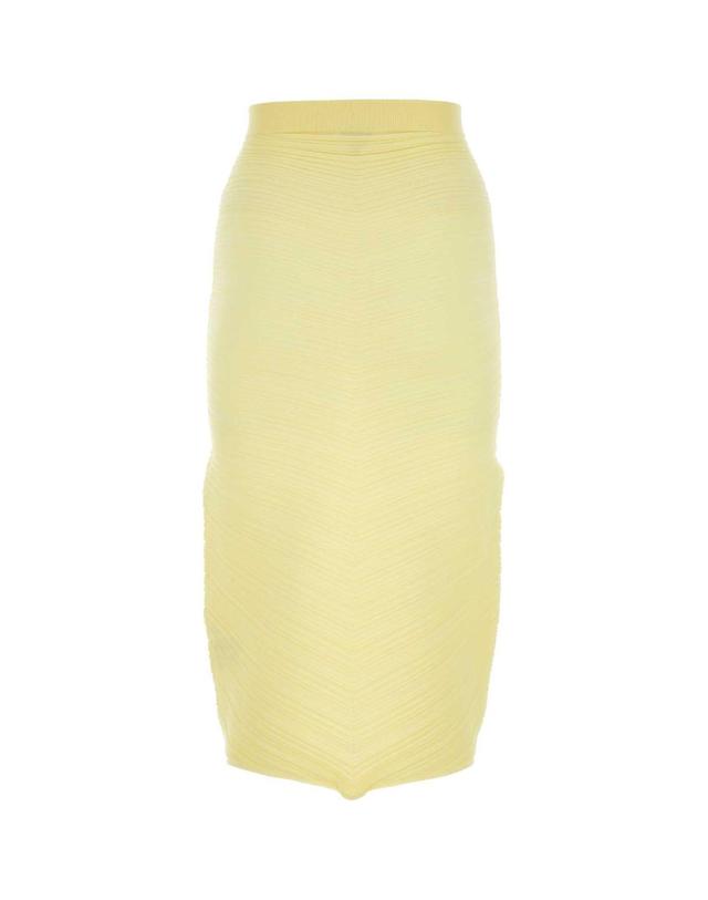 보테가 베네타 [해외직구][X45]보테가 베네타 772438V3N70 7077 여성 정장 수트 Yellow stretch cotton blend skirt 착용컷
