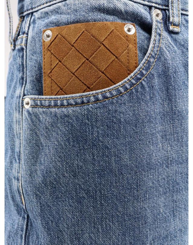 보테가 베네타 [해외직구][N85]보테가 베네타 831605 남성 데님 청바지 진 BOTTEGA VENETA Wide leg jeans with turn up 착용컷
