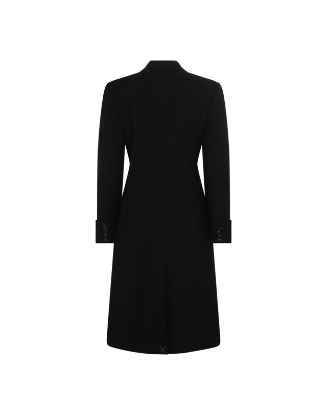 보테가 베네타 [해외직구][B47]보테가 베네타 753426VKPH01000 여성 코트 아우터 BLACK COTTON BLEND COAT 착용컷