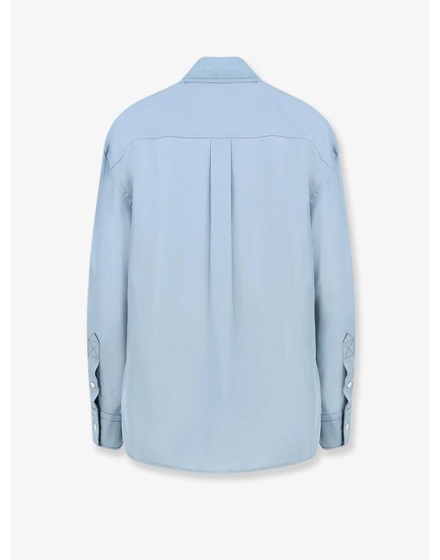보테가 베네타 [해외직구][N85]보테가 베네타 865002 여성 셔츠 블라우스 남방 BOTTEGA VENETA Parachute viscose and silk blend shirt 착용컷