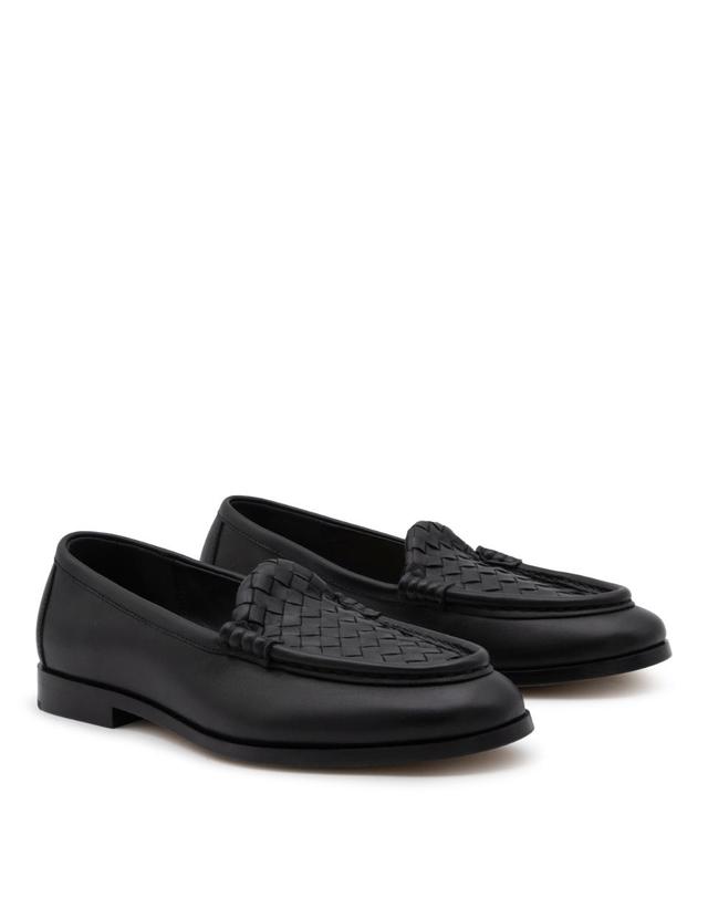 보테가 베네타 [해외직구][Q11]보테가 베네타 876126VBSDO1000 여성 플랫슈즈 BLACK LEATHER FLATS 착용컷
