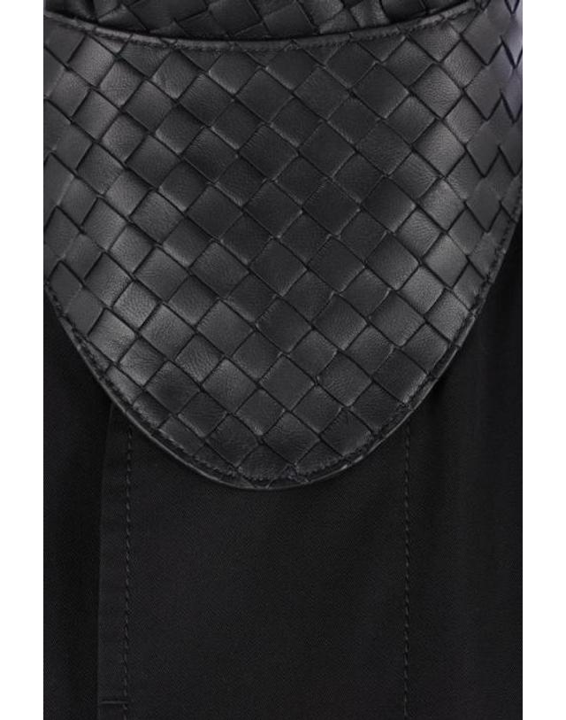 보테가 베네타 [해외직구][E32]보테가 베네타 871388V6KO01010 여성 트렌치코트 BOTTEGA VENETA cotton trench coat with leather collar 착용컷