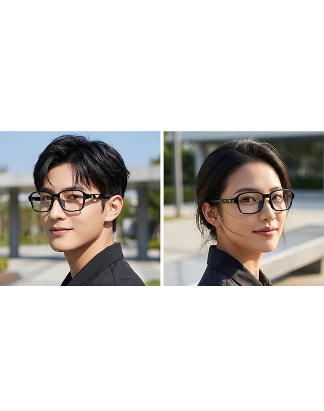 아디다스 [명품] 아디다스 남성 여성 경량 사각 뿔테 안경테 160482325 착용컷