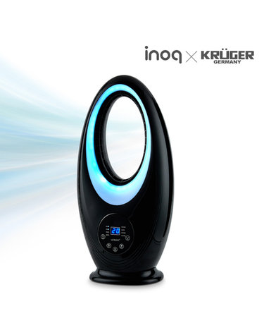 [이노크아든] 이노크아든 X 크루거 날개없는 에어홀 LED무드램프 리모컨 선풍기 KRF-AM780BS