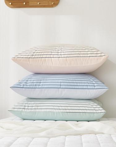 [레스트나인] [C7]사박사박 호텔급 초고밀도 순면100% 스트라이프 베개커버 3컬러