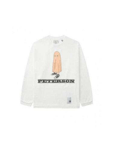 [명품]라프리마 메종 미하라 야스히로 PETERSON 프린트 롱 슬리브 티셔츠 A15LT652 WHITE