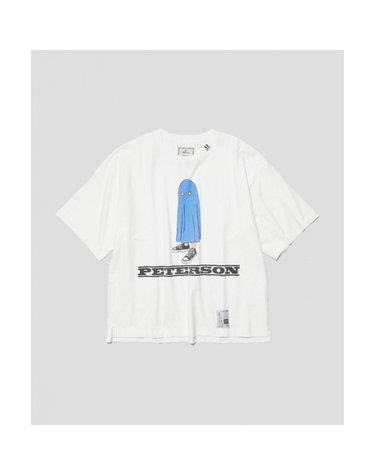 [명품]라프리마 메종 미하라 야스히로 OLIVER 프린트 하프 슬리브 반팔 A15TS651 WHITE