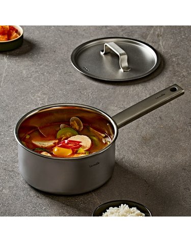 [Lemade] 르메이드 4세대 소스키퍼 무연마제 통5중 이유식 스테인리스 편수냄비 18cm