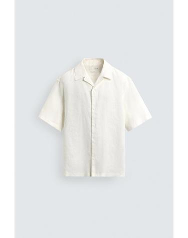 자라 프리미엄 린넨 릴렉스핏 반팔 셔츠 5070/904/250 WHITE