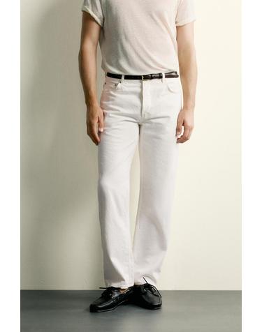 자라 스트레이트핏 화이트 데님 팬츠 8062/430/250 WHITE