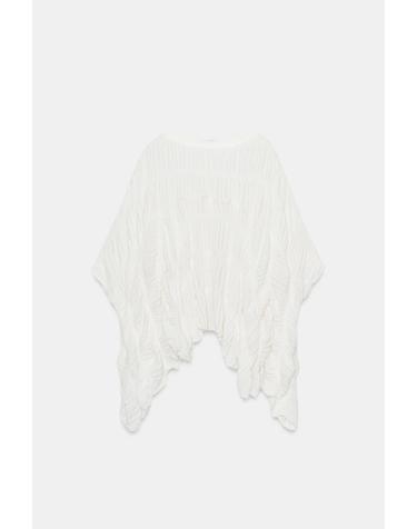 자라 텍스처 케이프 탑 5067/283/250 WHITE