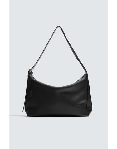 자라 프리미엄 레더 지퍼 숄더백 3522/720/800 BLACK