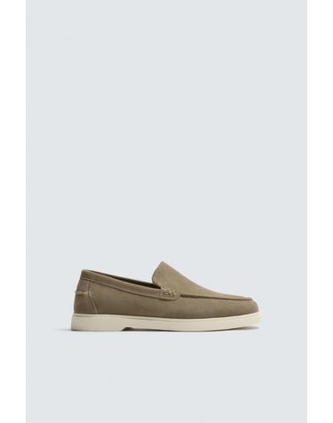 자라 스플릿 스웨이드 캐주얼 레더 로퍼 2614/720/102 BEIGE