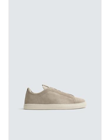 자라 프리미엄 레더 스웨이드 스니커즈 2240/720/107 SAND BROWN