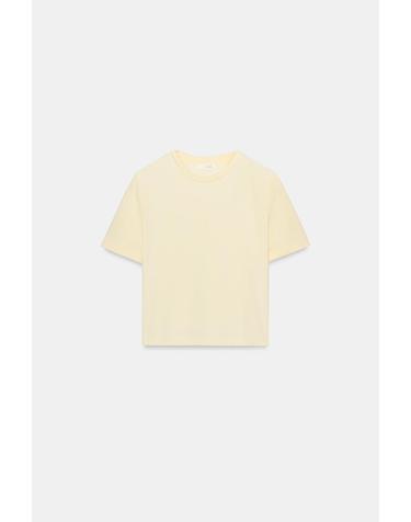 자라 코튼 혼방 크롭 라운드넥 반팔 티셔츠 2335/299/306 LIGHT YELLOW