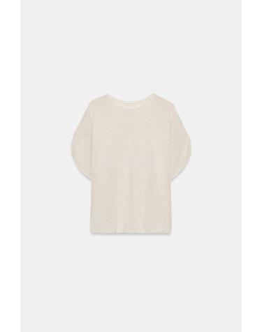 자라 러스틱 텍스처 케이프 슬리브 탑 1058/142/746 LIGHT BEIGE