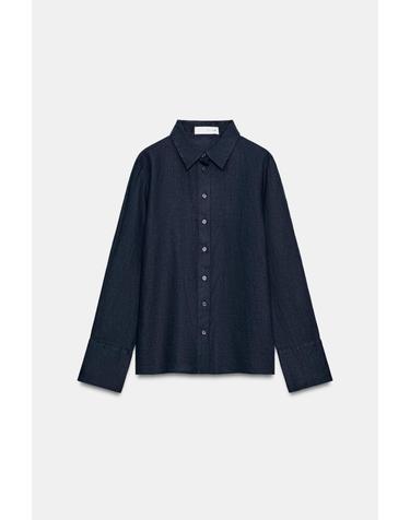 자라 프리미엄 린넨 네이비 긴팔 셔츠 4786/030/401 NAVY BLUE