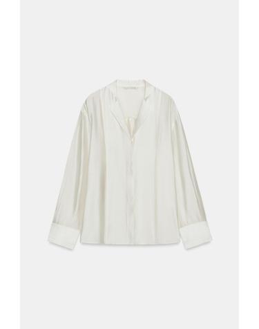 자라 루즈핏 화이트 브이넥 셔츠 4786/151/251 OYSTER-WHITE