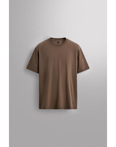 자라 베이직 코튼 레귤러핏 반팔 티셔츠 8054/324/700 BROWN