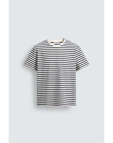 자라 스트라이프 라운드넥 반팔 티셔츠 1887/411/060 WHITE / NAVY