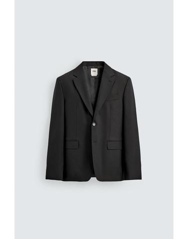 자라 프리미엄 이탈리안 울 수트 블레이저 4591/381/800 BLACK