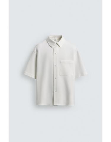 자라 컴포트 논아이론 반팔 오버셔츠 7484/893/251 OYSTER-WHITE