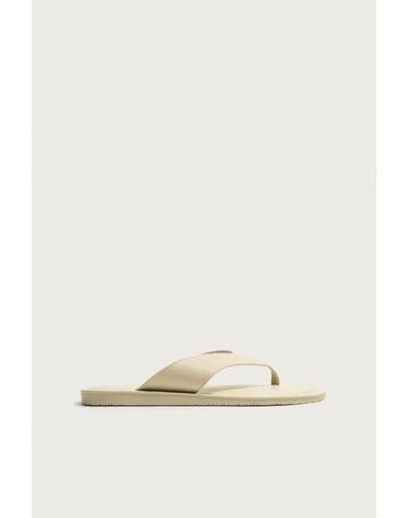 자라 레더 스트랩 플랫 샌들 2762/721/002 ECRU WHITE