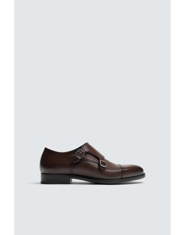 자라 클래식 더블 몽크스트랩 레더 슈즈 2410/620/700 BROWN