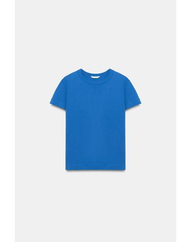자라 레귤러핏 라운드넥 반팔 티셔츠 4174/378/446 ELECTRIC BLUE