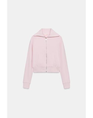 자라 집업 플러시 칼라 자켓 4174/816/621 PASTEL PINK