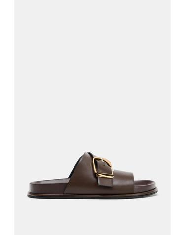 자라 버클 크로스 스트랩 플랫 샌들 3640/710/700 BROWN