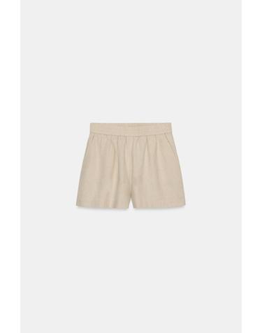 자라 린넨 블렌드 밴딩 버뮤다 반바지 8073/523/052 LIGHT BEIGE