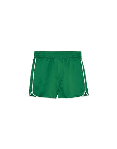 자라 배색 파이핑 새틴 반바지 1437/202/933 GREEN