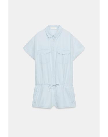 자라 드로스트링 포켓 반팔 점프수트 6929/484/406 LIGHT BLUE