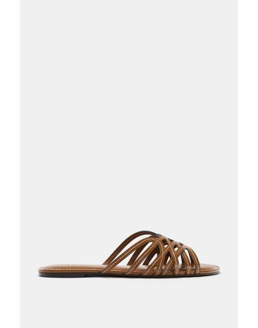 자라 멀티 스트랩 플랫 샌들 2645/710/105 BROWN