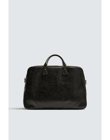 자라 크랙 텍스처 탈착 스트랩 트래블 백 3105/820/700 BROWN